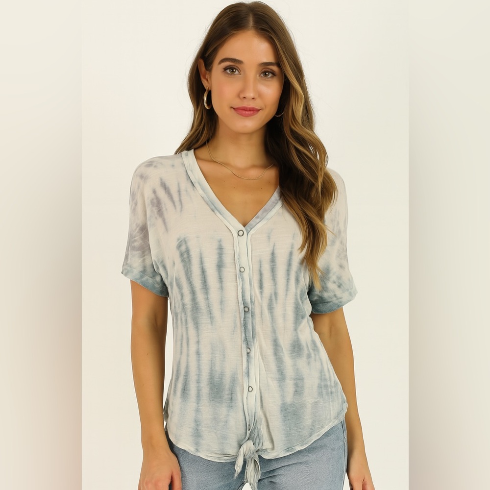 XCVI 100% Linen Henley